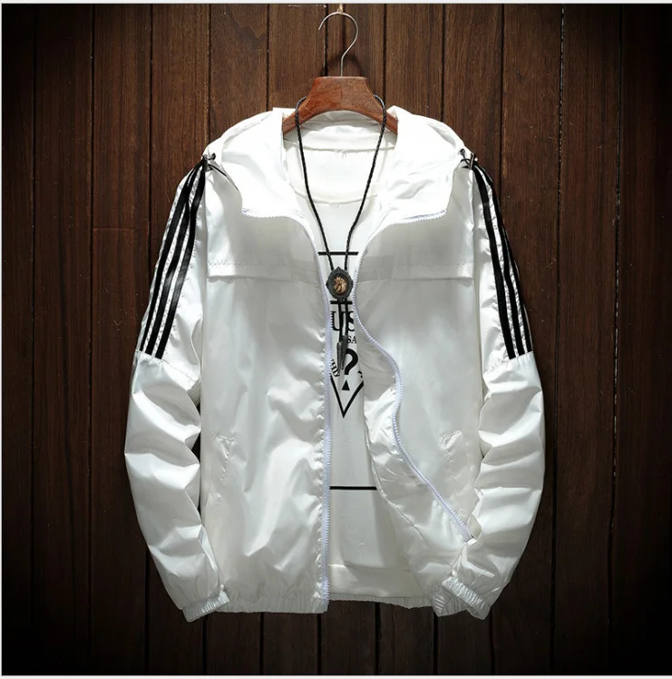 

Casual student men's jacket 2019 spring and autumn youth slim fit Korean men's hooded thin coat