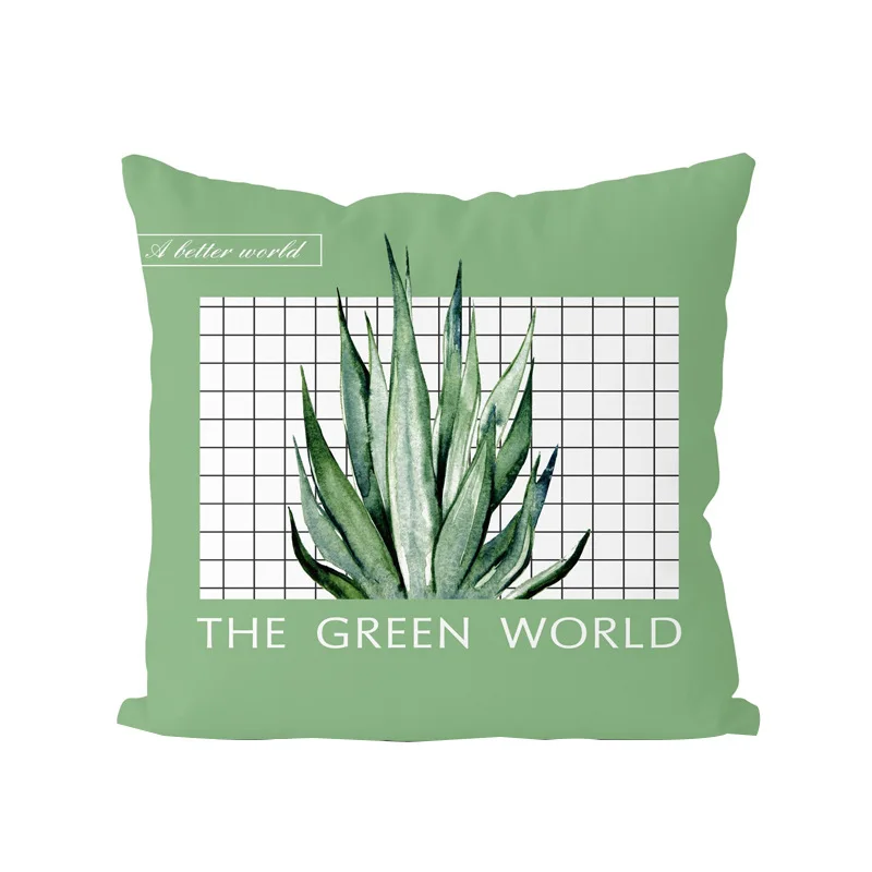 

New Summer Green Small Fresh Plant Giraffe Hugging Pillow Cover Car Sofa Office Pillow Cushion Cover Wholesale
