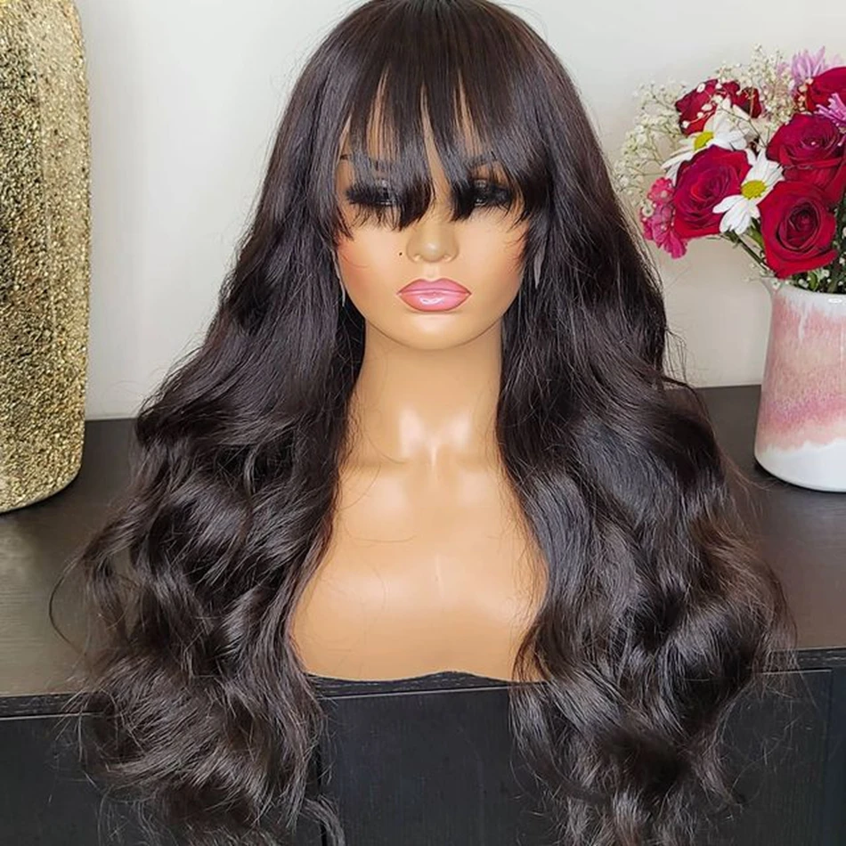 Суперволнистые натуральные черные человеческие волосы на сетке передние парики