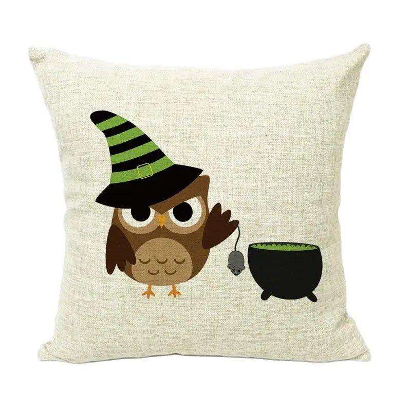 Подушка с рисунком совы брендовая подушка 45x45 см квадратная домашняя для