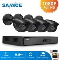 sannce 1080p lite video security system 1080n 5in1 h 264 4ch dvr with 2x 4x outdoor weatherproof surveillance cameras cctv kit