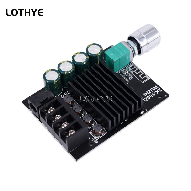 100W*2 TPA3116 Mini Bluetooth 5.0 Wireless Audio Power Digital Amplifier Board Stereo Amp DC 12V 24V Home Theater ZK-1002L - купить по