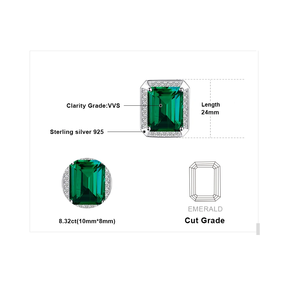 JewelryPalace мужские роскошные созданные нано русские изумрудные юбилейные свадебные