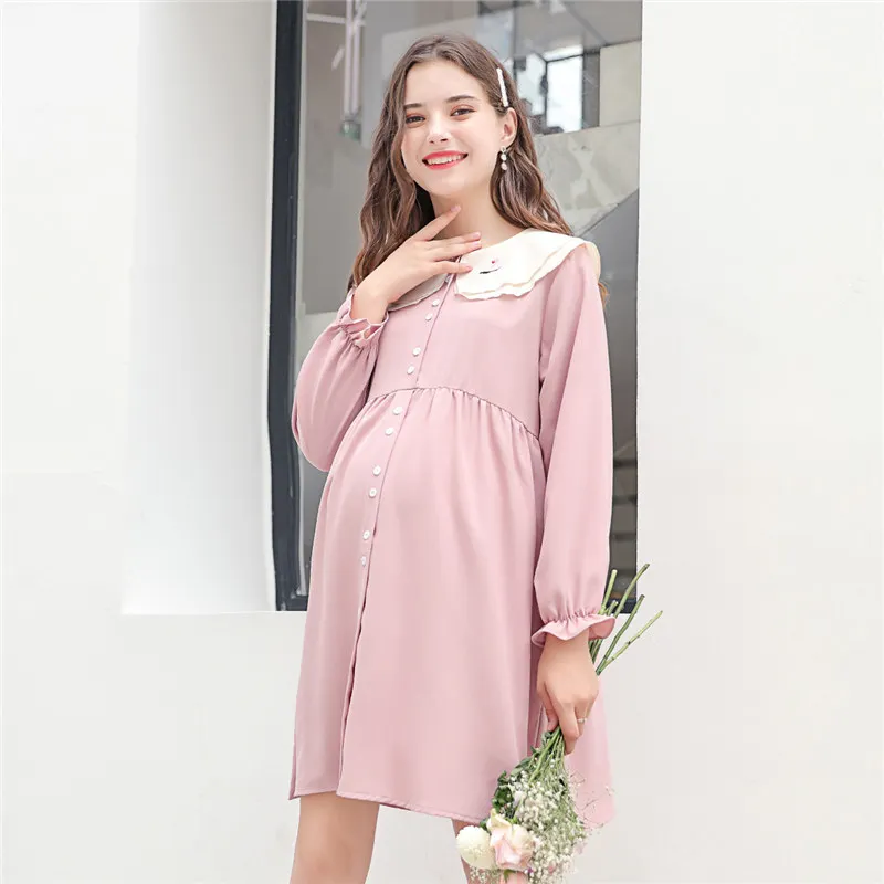 

Pregnant Women's Spring and Summer Dress Embroidered Skirt Pregnant Women's Dress Maternity Dresses