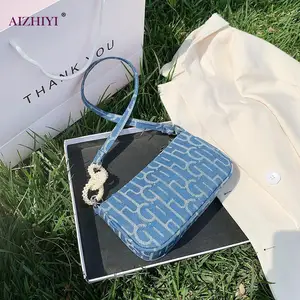 Женская Холщовая Сумка с жемчугом, винтажная Сумка-тоут через плечо на молнии