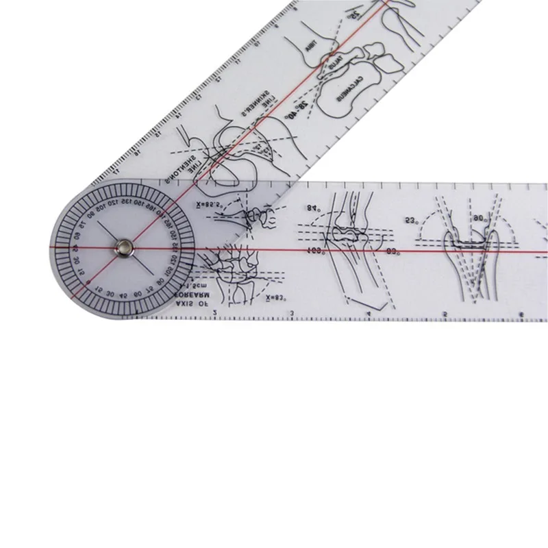 

Angle Meter 360 Degree Rotating Measuring Tool Multifunctional Goniometer Spine Medical Ruler PVC Angle Tilt Meter Ruler