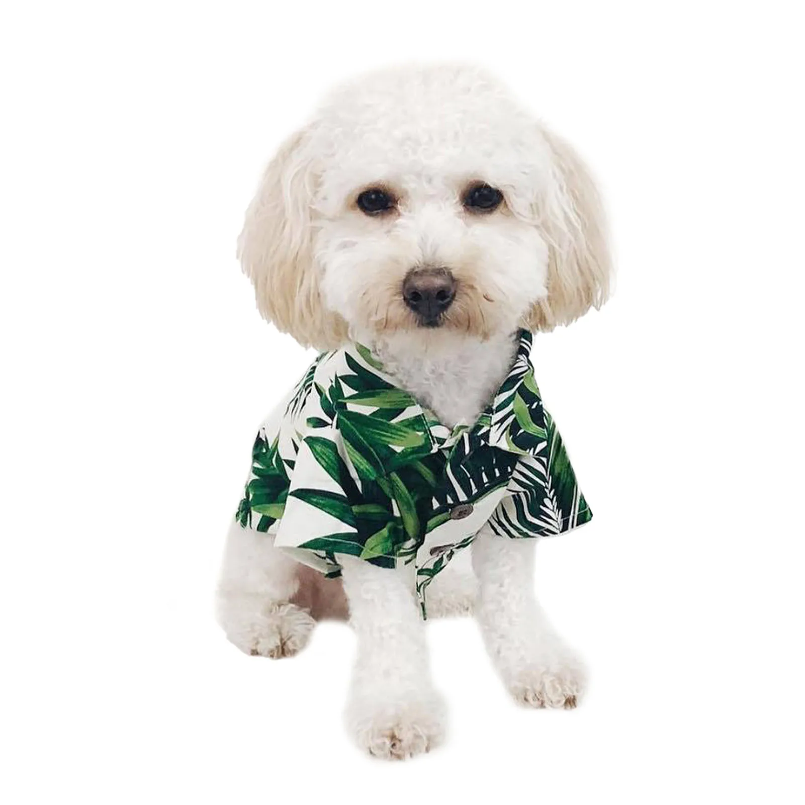 

Dog Shirts Clothes Summer Beach Clothes Vest Pet Clothing Floral T-Shirt Hawaiian For Small Large Cat Dog