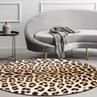 Современные круглые ковры с тигровым леопардовым принтом, скандинавские ковры для кровати, гостиной, домашний декор, салонная корзина, подушка на стул, Прямая поставка