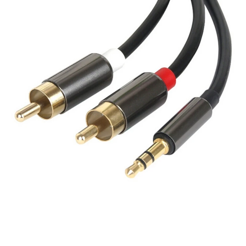 EDAL Аудио кабель 2RCA до 3 5 аудио автомобильный RCA мм разъем штекер AUX для усилителя