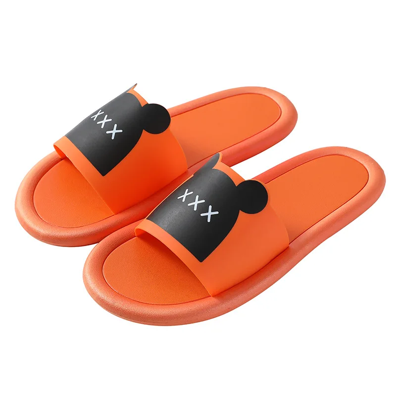

2021 new bathroom home slippers cartoon cute bath antiskid home indoor dirt resistant net red slippers