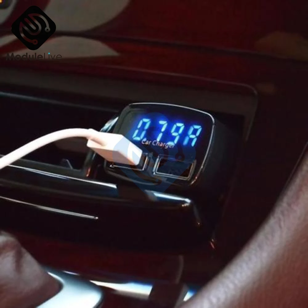 Цифровой вольтметр 4 в 1 светодиодный амперметр постоянного тока 5 В 3.1A термометр