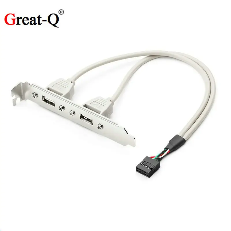 Материнская плата с 2 портами/4 портами USB 0 на 9-контактный кронштейн для заголовка