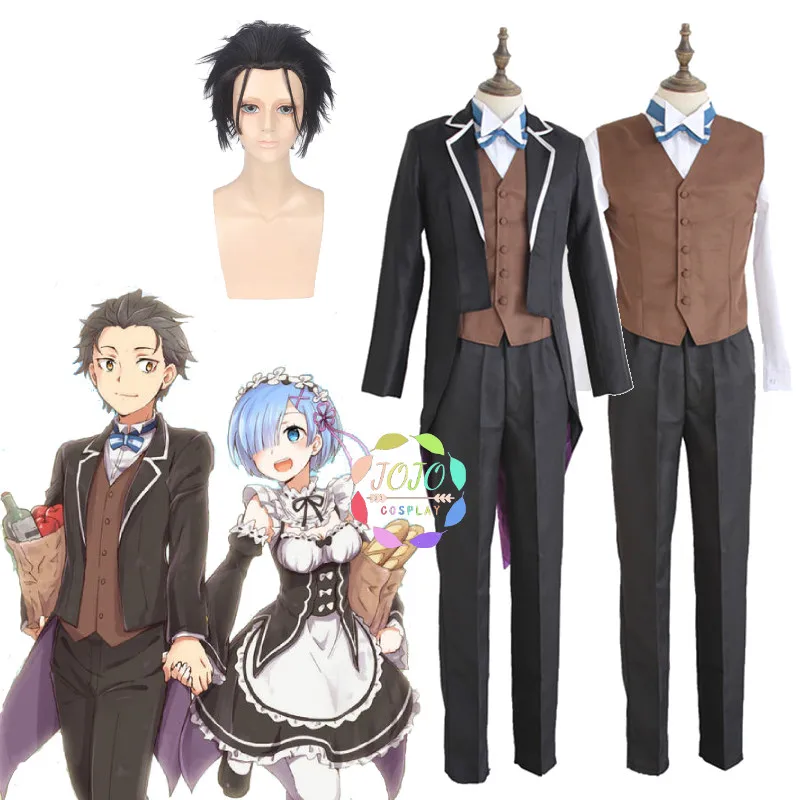 Свадебный костюм с надписью Re: Zero Kara Hajimeru Isekai Seikatsu Natsuki Subaru пальто рубашка косплей
