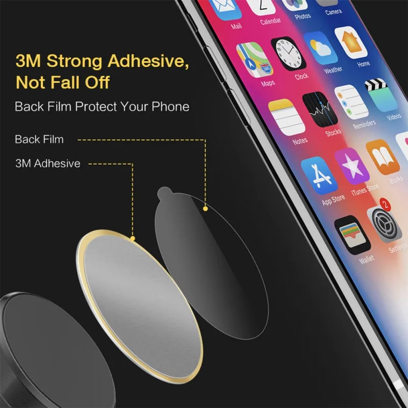 Balight 2 шт./лот магнитная пластина для автомобильного держателя телефона железные