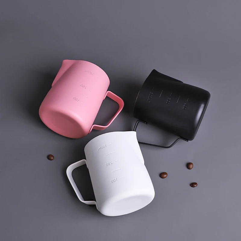 

350/600ml Non-stick Coating Frothing Pitcher Milk Cup with Scale,Espresso Coffee Barista Craft Latte Cappuccino Cream Froth Jug