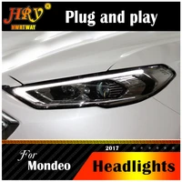 headlight for ford mondeo 2017 headlights fusion led drl hid bi xenon beam lens flash straight yellow turning car styling