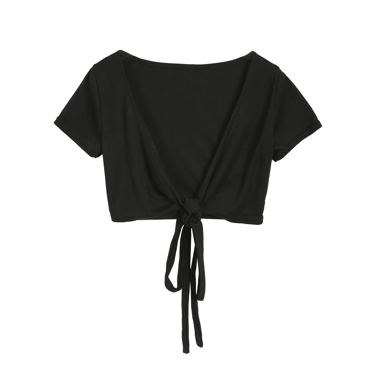 Модный женский сексуальный глубокий v образный вырез короткий рукав свитер с