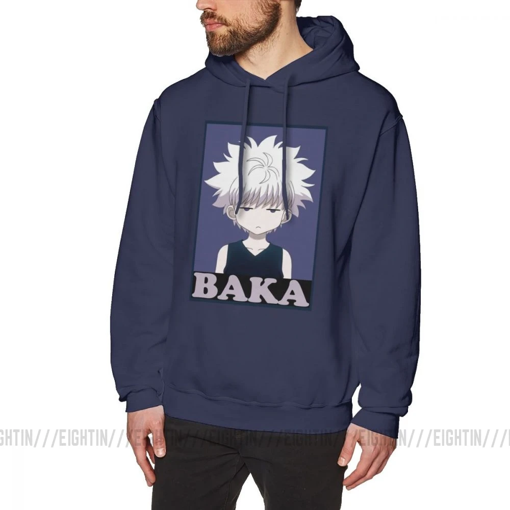Охотник х ОХОТНИК Killua Zoldyck Baka Мужская толстовка забавные хлопковые Толстовки Новая Толстовка - Цвет: Тёмно-синий