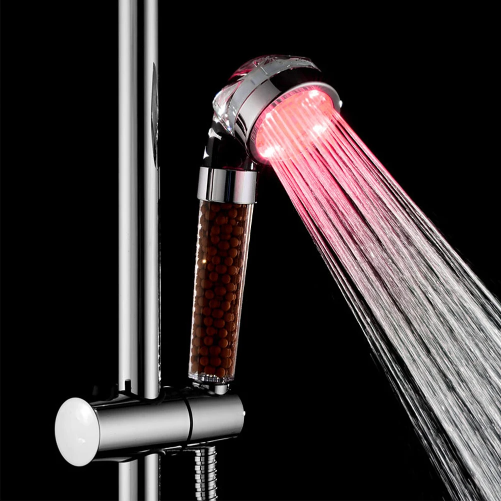 Насадка для душа с RGB-светодиодный регулируемая насадка воды высокого давления