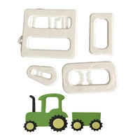 birthday cartoon tractor car shape diy cookie fudge cutter biscuit mold cake baking chocolates decorating tools kitchen stamp