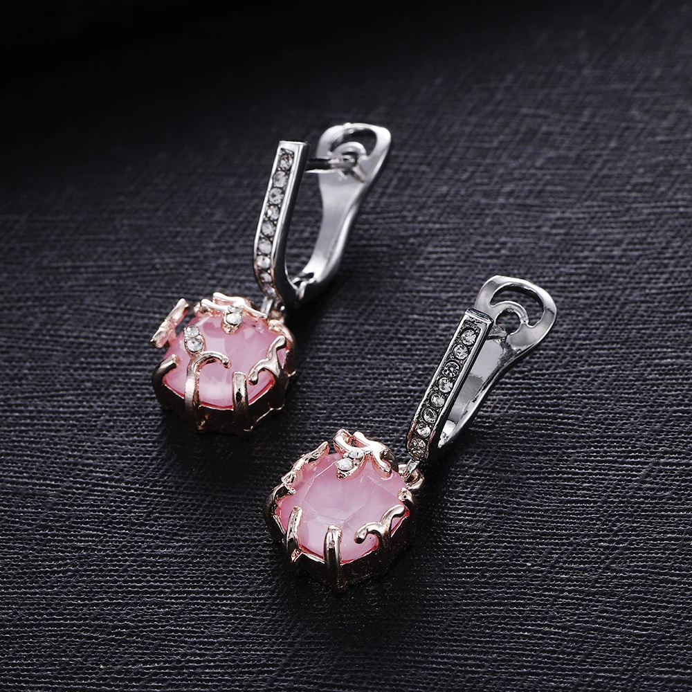 

2020 New Natural stone Rhinestone earrings female natural and chalcedony earrings wholesale korean earrings