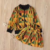toddler christmas outfits african bohemian zipper jacket skirt 2 piece suit kids outfits kids fashion