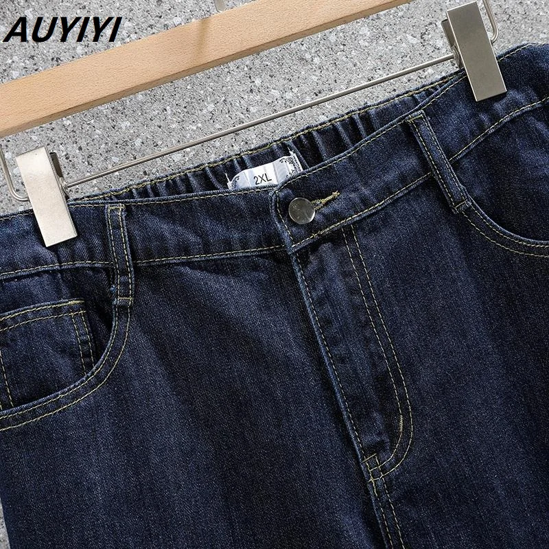 

AUYIYI Fall 2021 Fashion New Plus Size Women's Clothing Is Thin, All-Match Comfortable Jeans, Western Style Trousers