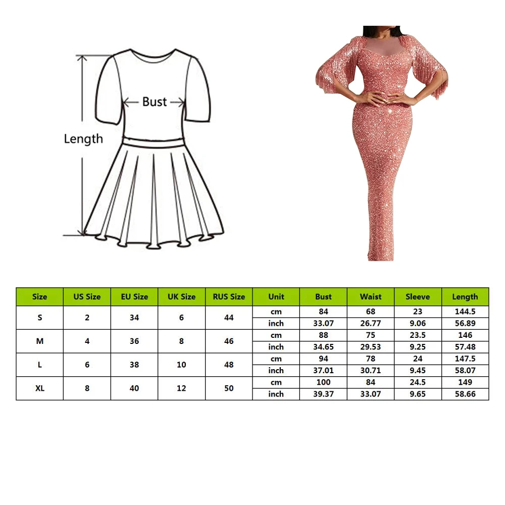 Sexy Shiny Party Dress Attractive Women Evening Sequin Patchwork Long Tassels Dresses Push Up Vestidos Slim Fit Formal | Женская одежда
