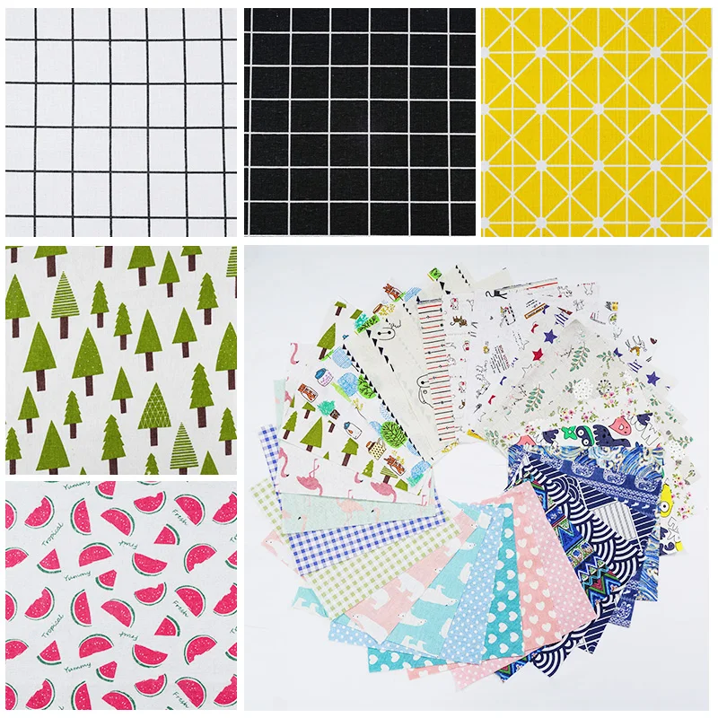 Грубая льняная ткань с принтом полиэфир для сумки хранения аксессуары ручной