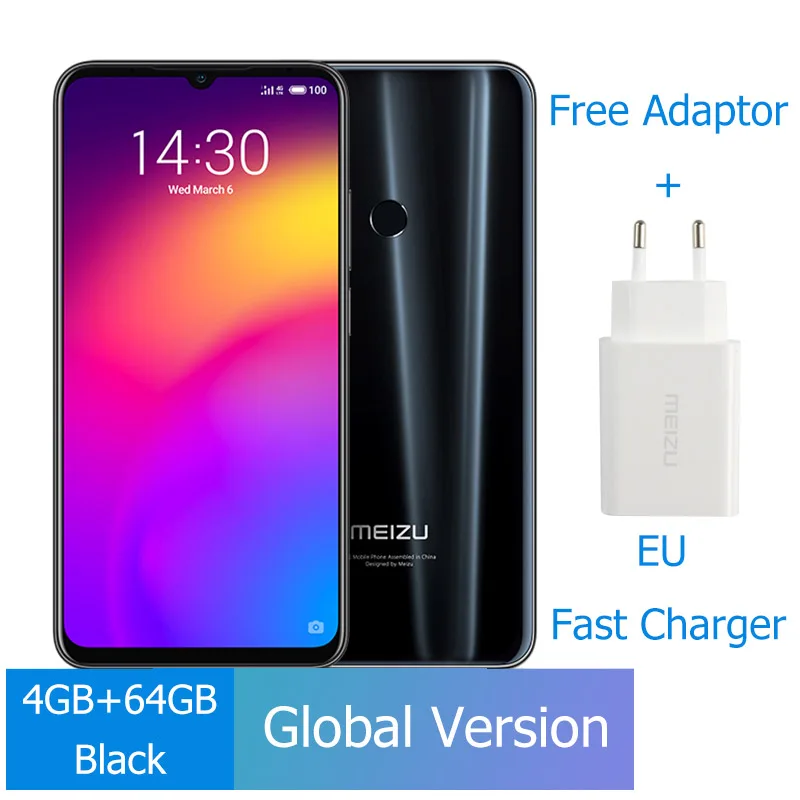 Глобальная версия Meizu Note 9 4 Гб 64 Гб 128 Гб Смартфон Snapdragon 675 Octa Core Note9 48MP двойная камера AI фронтальная 20 МП 4000 мАч - Цвет: EU Global Black
