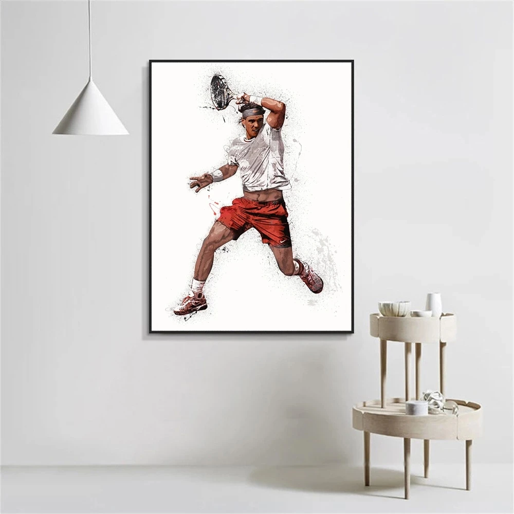 Плакат Rafa Надаль известный Теннисный плеер холст принты настенное искусство