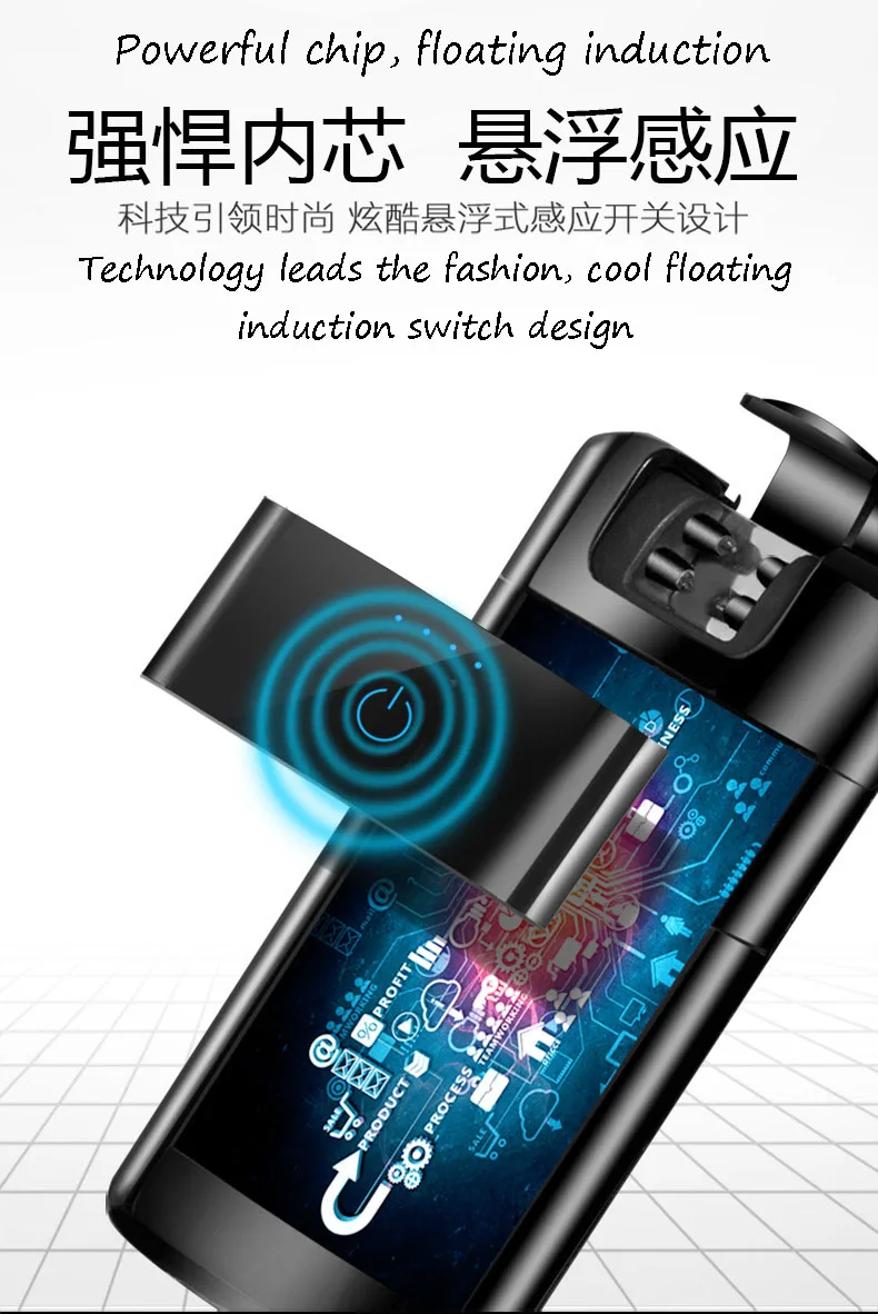 Умная Беспроводная usb зажигалка с двойной дугой металлическая ветрозащитная