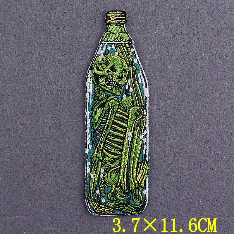 Забавные вышитые термоклейкие нашивки с черепом для одежды | Дом и сад