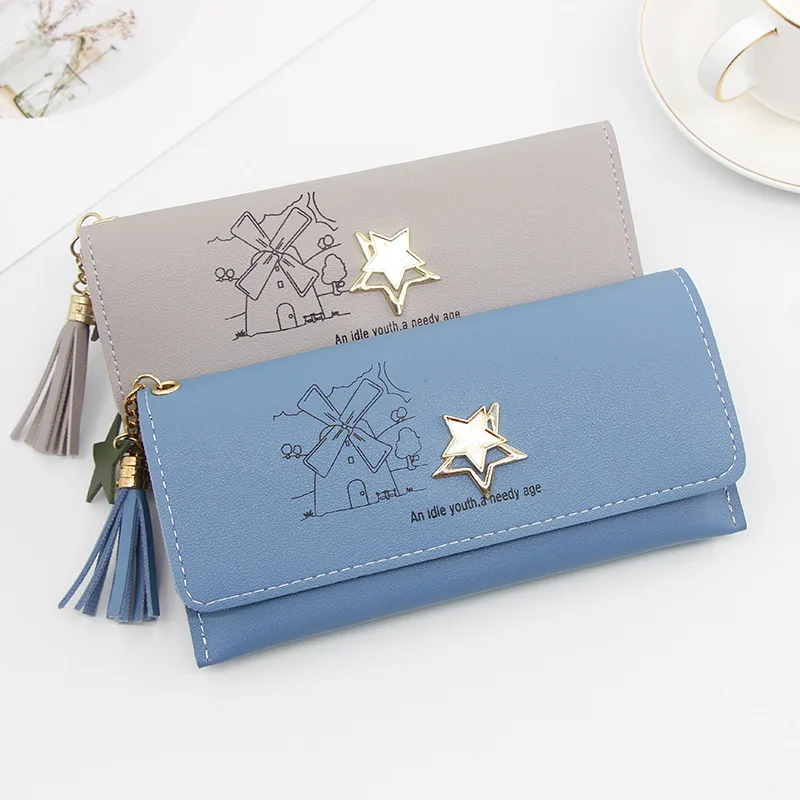 Новинка Женский Длинный кошелек корейский студенческий модный мультяшный милый