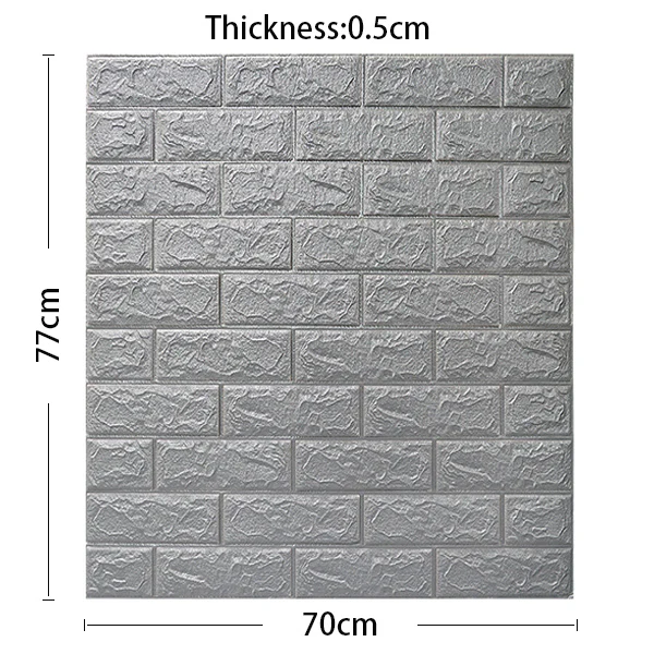 

3D Wall Sticker Imitation Brick for Bedroom Living Room Kitchen TV Backdrop Wall Decoration Self-adhesive Waterproof Wallpaper