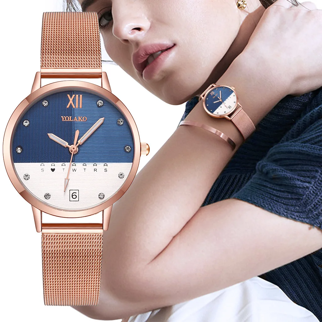 

Luxury Brand Rose Gold Starry Sky Dial Watches Women Ladies Crystal Bracelet Quartz Wrist Watch Relogio Feminino Montre Femme
