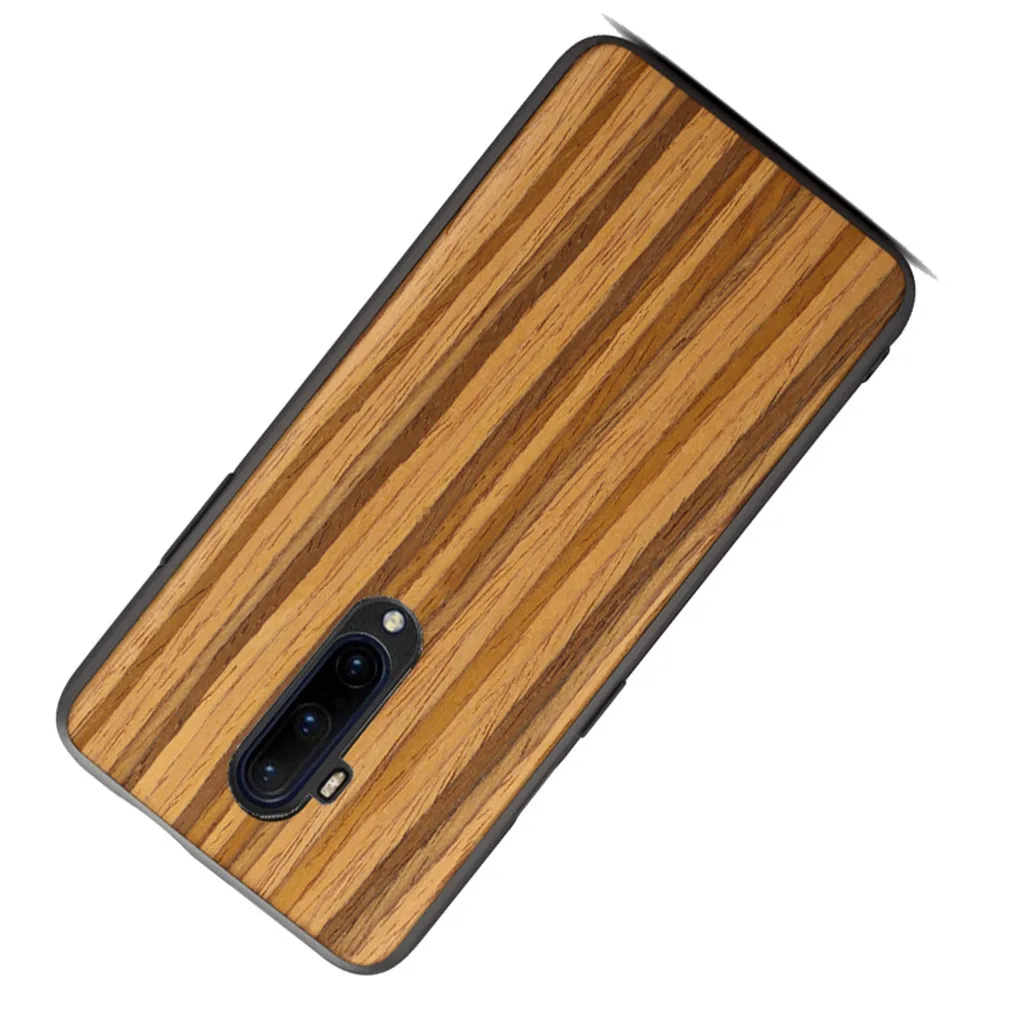 Wood Cover Case Premium Finish Unique Protective For Oneplus 7T Pro Shockproof Silicone Phone protection | Мобильные телефоны и