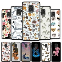 phone case for xiaomi redmi note 8t 9s 7 8 10 pro 9 pro 6a 7a 8a 9a 9c k40 pro cover housing dachshund doxie flower dog puppy