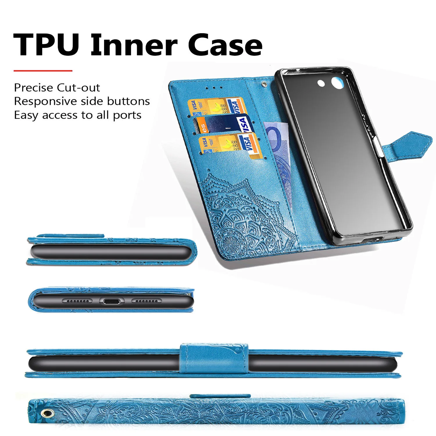 Кожаный чехол-книжка для Huawei Y5/Y6/Y7/Y9 Prime Pro 2019/Y3 2018 | Мобильные телефоны и аксессуары