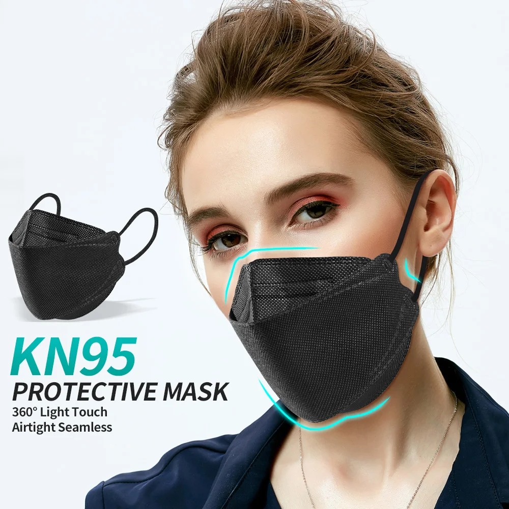 

50PCS Color FFP2 Mask Fish KN95Mascarillas FPP2 Face Mask Reusable KN95 Respirator FFP3 Pink Adult FFP2MASK Black Masque FFPP2