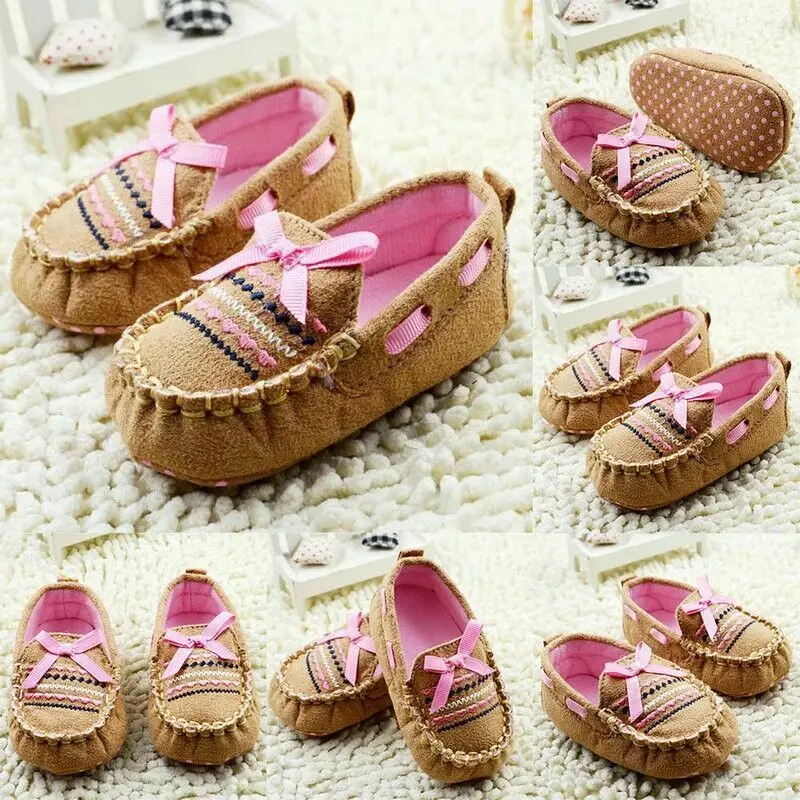Модная Повседневная весенне-Осенняя обувь для новорожденных девочек Милая без