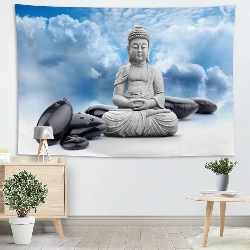 

New Buddha Tapestry Wall Hanging Decor Wall Cloth Tapestries Home Decoration Accessories Psychedelic Carpet Decorative 2.25