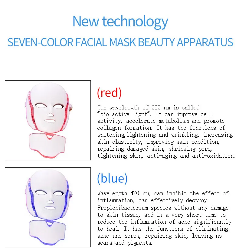 Красочная маска для красоты от акне пигментация Led Ipl Facemask инструмент для красоты красота омоложение кожи