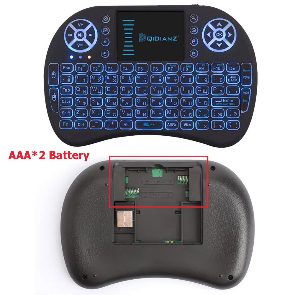 Клавиатура с подсветкой i8 2 4 ГГц поддерживает несколько языков подходит для ТВ