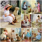 Алмазная вышивка WEIWEI для детей и собак, полноразмерная вышивка крестиком 5D, алмазная живопись сделай сам, мозаика, Наборы для творчества, домашний декор ручной работы