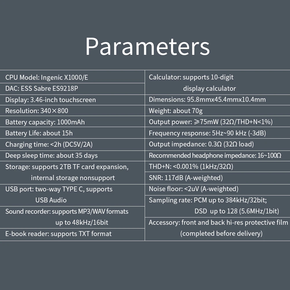 Портативный mp3 плеер FiiO M3 Pro музыкальный с полным сенсорным экраном ЦАП USB без