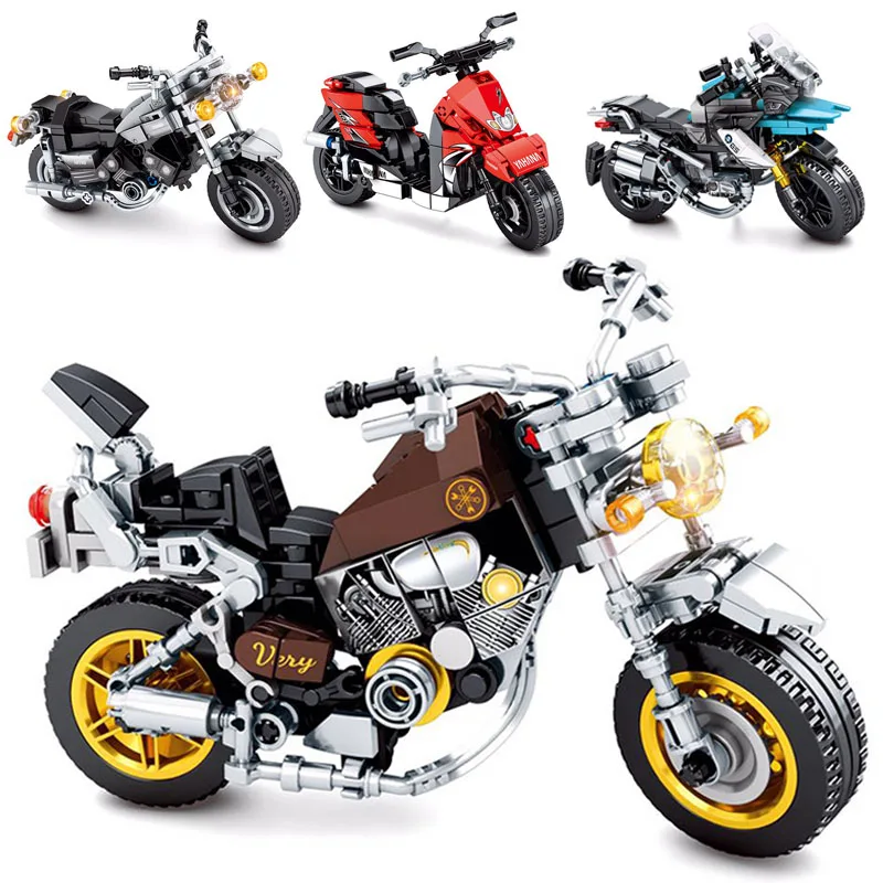 

Building Blocks high-Tech Motorcycle City Moto Racing Motorbike Vehicles Bricks Toys Gifts For Children