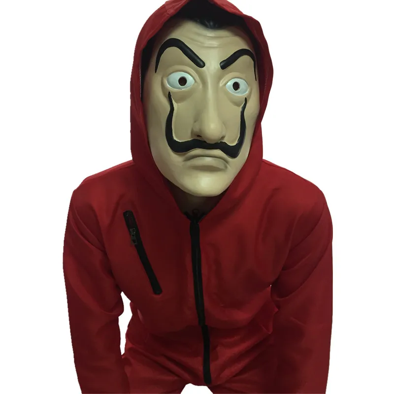 

Ainiel La Casa De Papel Face Masks Salvador Dali Cosplay Latex Face Mask Halloween Masque Movie Realistic Party Cosplay