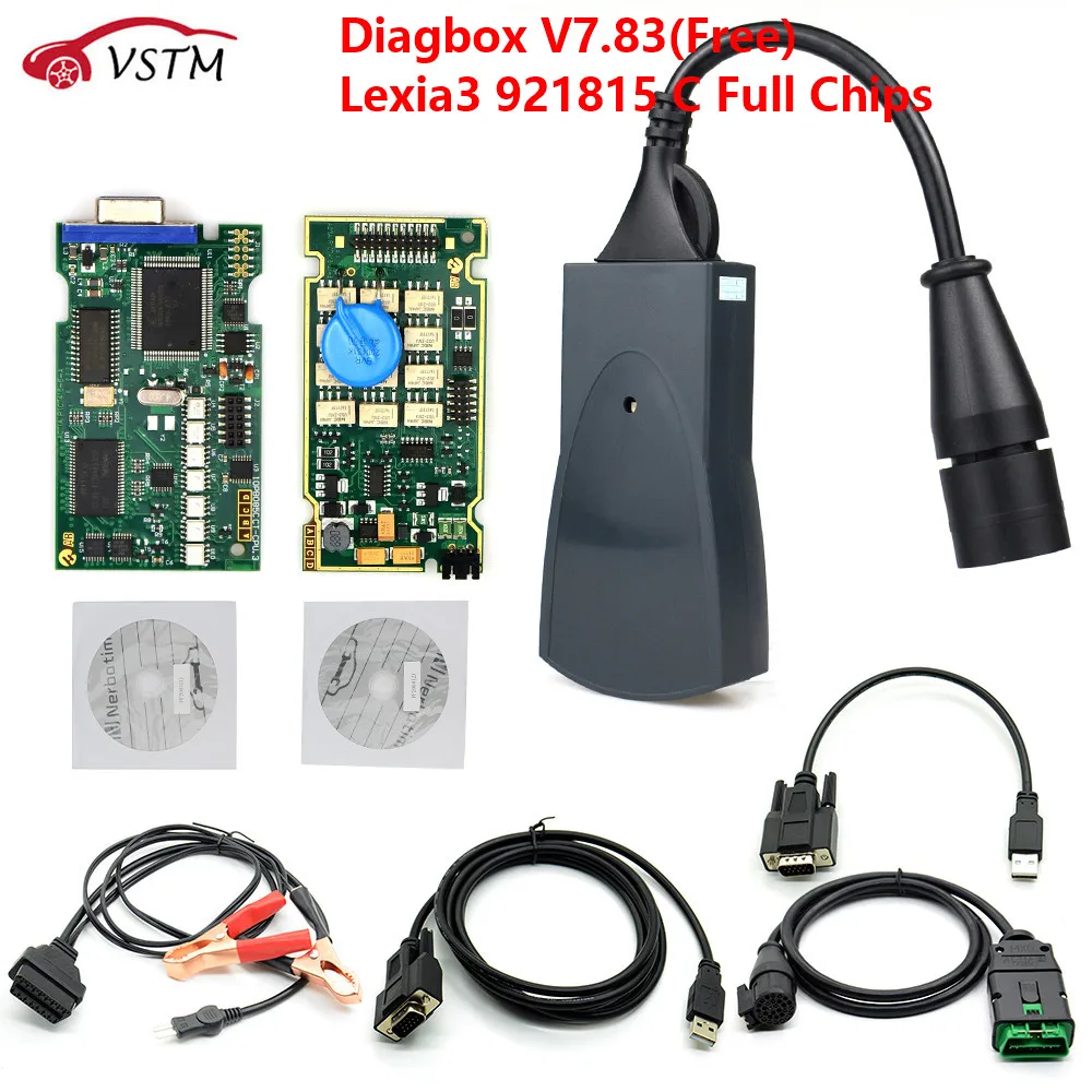 Lexia 3 PP2000 полный чип Diagbox V7.83 с прошивкой 921815C Lexia3 V48/V25 для Ci-troe-n для Pe-uge-ot OBDII диагностический инструмент