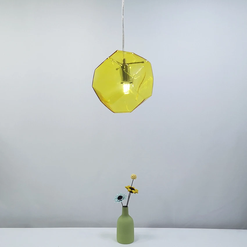 Современный красочный стеклянный подвесной светильник 6 цветов G9 светодиодная